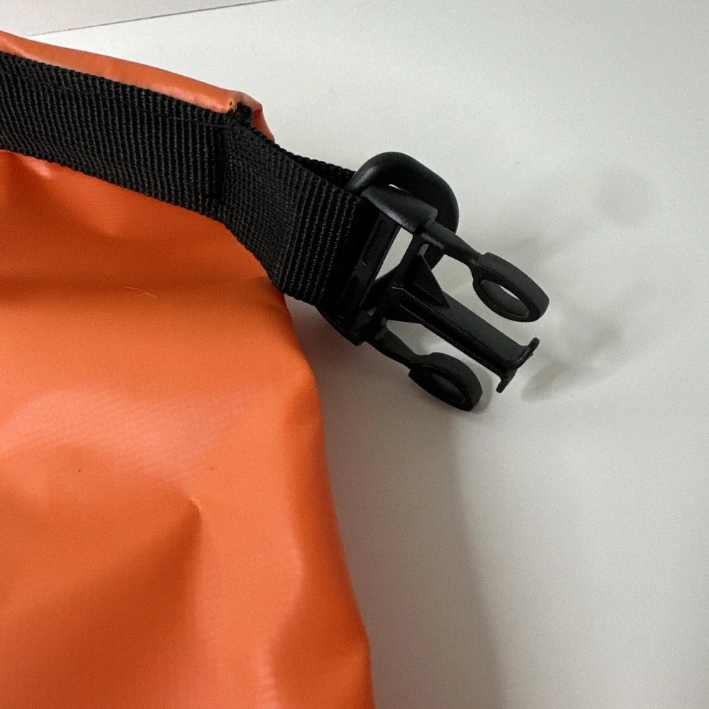 PISCIFUN Waterproof Dry Bag Backpack Orange Rubber Fishing Excellent Condition